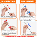 JXFUKAL 2025 Latest Cat Toys, 2 in 1 Spring Cat Wand Toy with 2PCS Ultra-Long Cat Teaser, 4PCS Spring Steel Wire & 5PCS Feather Refills for Kitty Kitten Indoor Cats Accessories