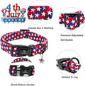 Lionheart glory American Flag Dog Collar, 4 of July Patriotic Independence Dog Collar Heavy Duty Adjustable Collars for Medium Dogs Pet Gift Summer Collars