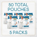 Purina Fancy Feast Purely Hand-Flaked Tuna Cat Treats, Steam-Baked Real Tuna, Pack of 5, 10 Count Pouches
