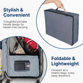 17.7 x 13.5 x 13.75 Travel Litter Box for Cats, Portable Litter Box with Pee Shield & Hard Bottom, Collapsible Cat Litter Pan for Travel, Car, Hotel, Leak-Proof Design, Water-Resistant, Easy Cleaning