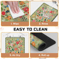 Absorbent Pet Dog Bowl Mat for Food and Water, Pet Cat Food Feeding Mat with Non Slip Rubber Backing, Dog Food Mats for 