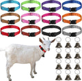 Jexine 12 Sets Goat Collars with Bells Anti-Lost Grazing Pet Collar