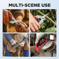 Goat Hoof Trimmers Shears Kit with Rasp, Sheep Care Tool Red Black