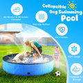 Niubya Foldable Dog Pool, Collapsible Plastic Dog Swimming Pool, 48x12 in