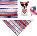 UP URARA PUP 4th of July Dog Bandana, Patriotic Bandana for Small Medium Dog, Cute Patriotic Puppy Bandana, Cotton American Flag Pet Triangle Bid Scarf Kerchief for Girl Boy Dogs or Cats