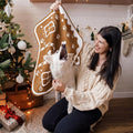 Janinka 24"x18" Gingerbread House Christmas Pet Feeding Mat, Pet Essentials
