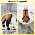 LUCKYPAW Dog Suspender Boots for Large Dogs Waterproof Dog Boots Anti Lost