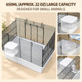 No Drip Hanging Automatic Rabbit Water Dispenser 650ml, Top Refill Pet Water Bowl Bottle BPA Free for Bunny, Guinea Pig,
