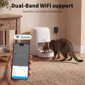 HoneyGuaridan RFID Automatic Cat Feeder with Collar Tag-Activated Personalized Meal, 5G WiFi APP Control Cat Food Dispen