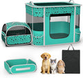 Petimber Portable Cat Playpen with Litter Box, Foldable Indoor Outdoor Cat Enclosure, Collapsible Kitten Playpen, Pet Tent for Cats Rabbits Puppies