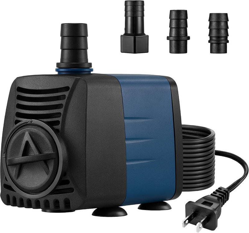 210GPH Submersible Water Pump, Quiet Aquarium Pond Fountain Pump