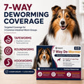 Dog Dewormer Tablets, Broad Spectrum Wormer for Tapeworms, Roundworms & Hookworms, for Small Medium & Large Dogs 10-200 