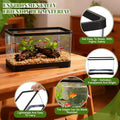 Geelin 2 Gallon Plastic Rectangular Fish Tank, Aquarium for Betta Fish Reptiles Succulents Flower Centerpiece, Shatterpr