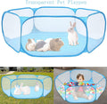 Hamster Foldable Exercise Playpen, Breathable and Transparent Pet Playpen, Indoor/Outdoor Cage Small Animal Fence for Sy