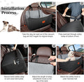 Wooaidagg Dog Car Seat for Medium & Large Dogs Up to 55lbs, Memory Foam Cushion, Washable Cover, Safety Straps & Non-Sli