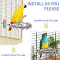 8.3 * 7.3In Parrot Chewing Toy, Long-Lasting Stainless Steel Bird Perch with Durable Chew Parts for Large Birds, Cockati