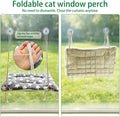 Cat Window Perch, Foldable Cat Hammock with Suction Cups