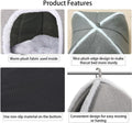 Cat Beds for Indoor Cats-Cat Bed Cave House Tent for Kittens and Small Pets with Washable Cushioned,Soft and Warm Indoor House, Grey, 15 inches