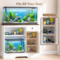 Heybly 20-29-37 Gal Fish Tank Stand with Power Outlets & Cabinet HAS012WWB