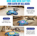 Interactive Cat Toy for Indoor Cats, Touch Activated Automatic Electronic Cat Toy with Sound On/Off, Dual Wands, Non-Slip Suction Cups, Rechargeable Hide and Seek Cat Play Mat for Bored Adult Kittens
