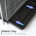 HOMESTEAD Rabbit Cage with Pull-Out Tray – 24 Inch Bunny Cage, Metal Rabbit Breeding Cage, Dual Access Doors, Waterproof