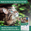 Cat Flea Treatment - Topical Flea Treatment for Cats 9-18 lbs, 6-Month Supply, Waterproof and Fast-Acting & Long, Flea S