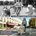 Pieviev Double Dog Leash for 2 Medium&Large Dogs, Longer Coupler, No Tangle