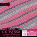 Premium 100% Cotton Rib Dog Shirt Vest for Small Breeds Pink XXS