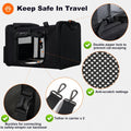 pidipiti 25x17x17 Extra Large Expandable car cat Carrier with a Litter Box