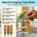 TINYFIELD Bird Treats Sticks, 7.4OZ Millet Spray for Parakeet Budgie Cockatiel Finch Canary Lovebird Conure, Natural Plant Based, 3 Count