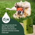 Reli. Biodegradable Dog Poop Bags w/Holder (1200 Count - 80 Rolls Bulk)