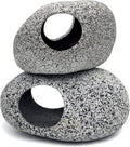 Aquarium Decorations Rock,Stackable Fish Tank Decor Cave, Ceramic Shelters