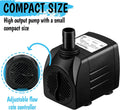 550GPH Submersible Pump 30W - Ultra Quiet Fountain Water Pump, 2000L/hr, 7.2ft High Lift, 3 Nozzles - Submersible Water 