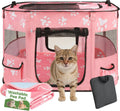 Homimp Portable Pet Playpen for Indoor Cats & Puppies, Foldable Dog Playpen Outdoor Tent Crate Cage with Pee Pad & Carry