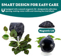 Reptile Water Dish with Dripper, Adjustable Wall-Mounted Water Bowl for Terrarium Humidity Control - Natural Rock Decor 