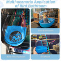 kathson Bird Bath for Cage Parakeet Bathing Tube for Budgie Conure Parakeet Finch Canary Cockatiel Parrot Lovebird (Rand