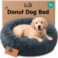 Calming Donut Dog Bed for Small Dogs, Round Dog Bed for Medium & Large Dogs