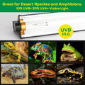 T5 UVB Reptile Light Fixture HO UVB Bulb Lighting Combo Kit, 10.0 UVB Light for Reptiles Terrarium Hood with 8W Reptile 