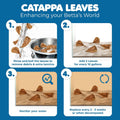 SunGrow 50 pcs Catappa Indian Almond Leaves – 2” Water Conditioner for Betta Fish Tank, Aquarium Leaf for Fish Breeding,