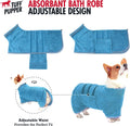 Tuff Pupper Fast Drying Dog Bath Robe | 800 GSM Plush Dog Towel Bathrobe/Dressing Gown | Super Absorbent Pet/Puppy Bathr