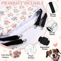Geelin 4 Pcs Cat Hammock for Cage Soft Hanging Pet Hammock Bed with Adjustable Straps and Metal Hooks Double Sided Bed for Large & Small Cats Ferret Rat Sugar Glider(Paw,20 x 24 Inch)