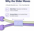 EffiBrill Hands Free Dog Leash Dual Handle, Wearable Leashes for Dogs, Padded Waist Belts and Rotating Metal Clip, for Medium and Large Dogs Walking Training Running, 6.5FT, Purple-Green