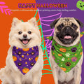 Abbylike 100 Pcs Halloween Dog Bandanas Bulk Cute Dog Paw Prints Pattern