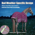 1200D 30-60°F Fall Turnout RAIN Sheet,No‑Fill,Reflective Tape,Pink