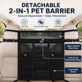 Car Dog Barrier with Hook and Loop Fastener Dual Zipper for Car SUV