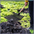 Lasnten Manure Fork Replacement Head, 18 Tines Pitchfork Head with Screws and Nuts, Horse Manure Rake for Picking up Gra