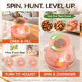 KADTC Large 2-in-1 Cat Puzzle Toy, Spin Treat Dispenser & 2 Foraging Balls