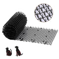 Bynccea Cat Scat Mat with Spikes, Cat Repellent Mat Anti Cat Prickle Strips Network Digging Stopper Outdoor PP Plastic Cat Spike Mat（Black/Coffee