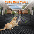 URPOWER 4 in 1 Dog Car Seat Cover for Back Seat, Waterproof Dog Hammock with Mesh Window and Side Flap Pet Car Seat Protector Dogs Backseat Cover for Cars, SUVs & Mid-Size Trucks
