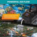 hygger Rechargeable Aquarium Pond Air Pump, Powerful Quiet Commercial Tank Air Pump with Hose Air Stone Check Valve Adju